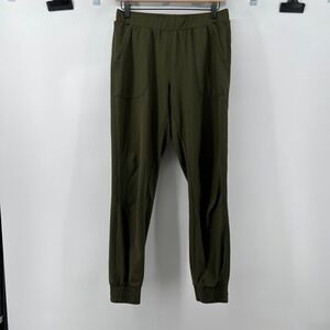 Fabletics Women S/M Shalane Run Pant Jogger Olive Green Athleisure Stretch *READ